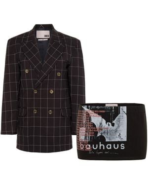 Come on Allegro Tailored Suit Bauhaus Mini Skirt - Black