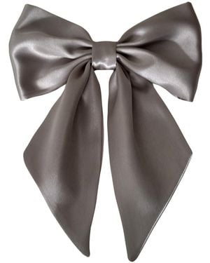 Sylk Hair Bow Clip - Grey