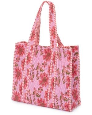 At Last Medium Cotton Tote Bag - Pink
