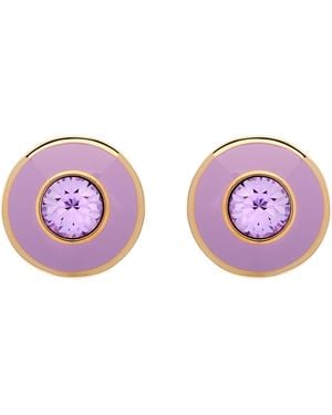 Emma Holland Jewellery Lilac Amethyst Disc Clip Earrings - Purple