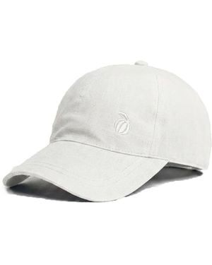 Maison Tangerine Linen Baseball Hat - White