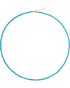 Bombyx House Tiny Tube Station Necklace - Blue
