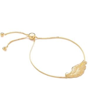 Seven Saints Angel Wing Bolo Friendship Bracelet, Over Sterling - Metallic