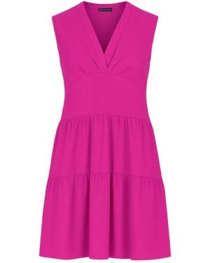 Conquista Fuchsia Micromodal-Blend Jersey Sleeveless Dress - Pink