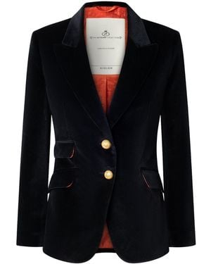 The Extreme Collection Velvet Blazer Oliva - Black