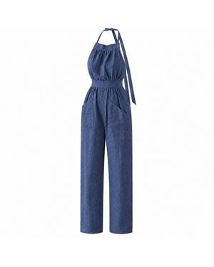 Taka Crossback Jumpsuit Cobalt - Blue