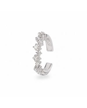 Zohreh Topaz Scattered Ear Cuff Sterling - White