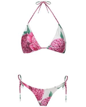 Nur Karaata Triangle Bikini Set - Pink