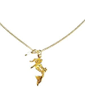 Lexi Jewelry Miss Mermaid Charm Necklace - Metallic