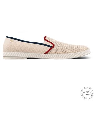 Rivieras Classic Canvas & Mesh Slip-On Loafer - Natural