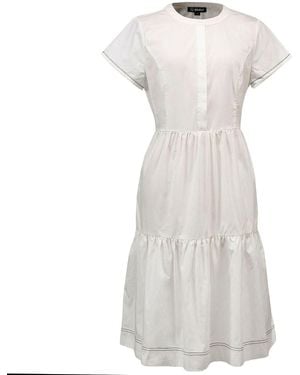 Smart and Joy Fit-And-Fare Cotton Shirt-Dress - White