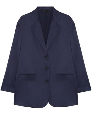 The Summer Edit Gigi Silk Jacket - Blue