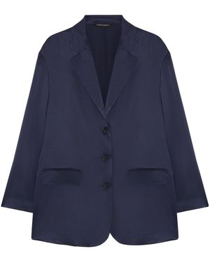 The Summer Edit Gigi Silk Jacket - Blue