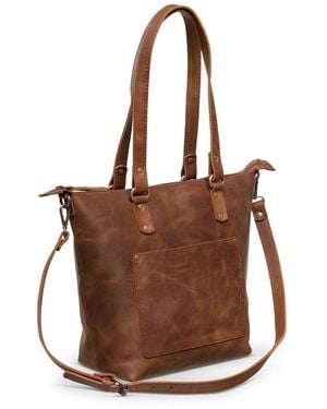 Hides Leather Co. Large Leather Tote Bag For - Brown