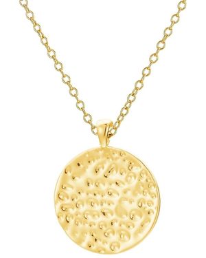 Nazzar Hammered Pendant Necklace - Metallic