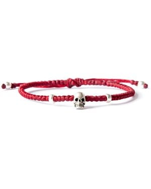 Harbour Uk Minimal Skull Rope Bracelet - Red