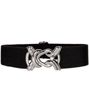 BeltBe Stretch Belt With Metal Knot Buckle - Black