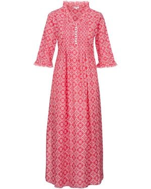 At Last Cotton Annabel Maxi Dress - Pink