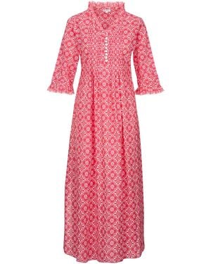 At Last Cotton Annabel Maxi Dress - Pink