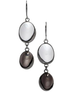Saachi Coloured Glass Orbs Duo Dangle Earrings - Multicolour