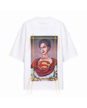 mysimplicated Oversized T-Shirt With Super-Frida Design W - White