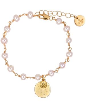 Iris London Mala Pearl Bracelet - Metallic