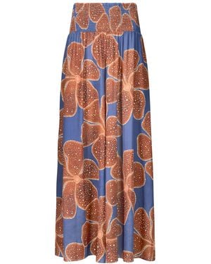 Traffic People Full Bloom And Floral Aurora Wide Leg Trousers - Orange
