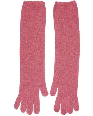 Maison Bogomil Knit Relaxed-Fit Gloves - Pink