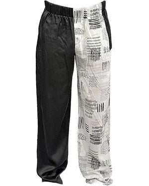 Maison Bogomil Two-Colored Trousers - Black