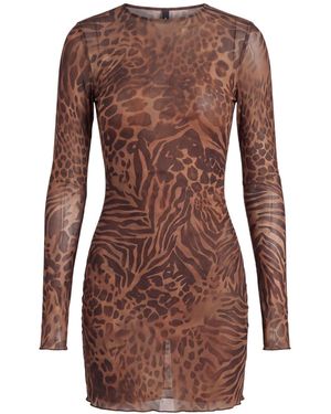 Alia Studio Brume Mini Mesh Dress - Brown