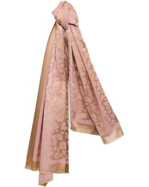 James Lakeland Leopard Scarf - Pink