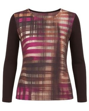 Conquista Print Long Sleeve Top - Red