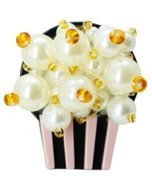 Gissa Bicalho Acrylic Handmade Brooch S Pop Up - Metallic