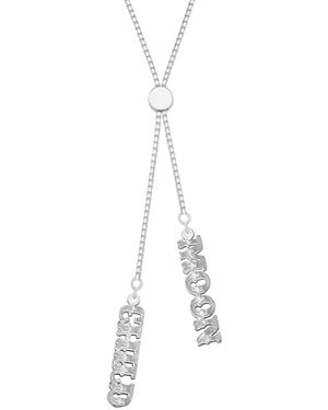CarterGore Moon Child Sterling Slider Necklace - White