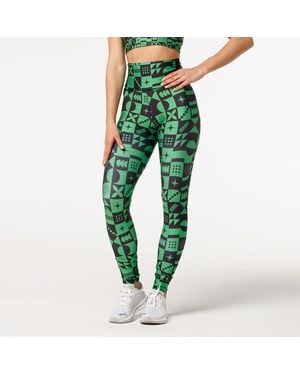 Aloha From Deer Chessboard Highwaist Leggings - Green