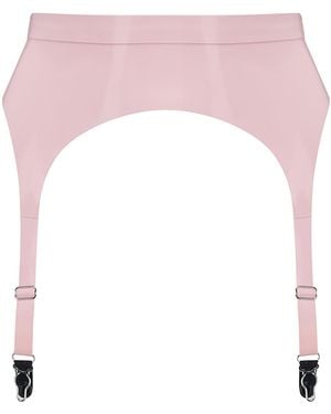 Elissa Poppy Latex Suspender - Pink