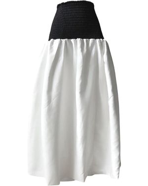 London Atelier Byproduct Smocked & Balloon Multi-Wear Skirt Or Dress - Grey