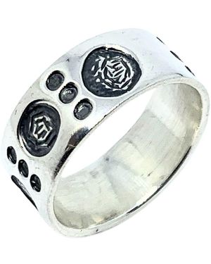 Tg-Jewellery by Tamara Gervasio Dots Circle Sterling Band Ring - Metallic