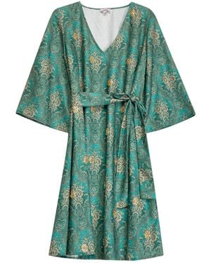 Niza Satin Dress Amira - Green