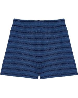 Thisisu Collection Solea Striped Knit Beachwear Shorts - Blue