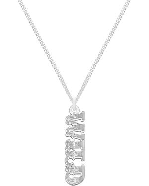 CarterGore Sterling Silver "wild" Word Necklace - Metallic