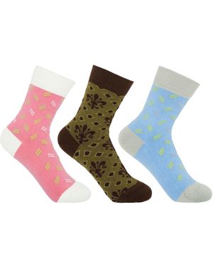 Peper Harow - Made in England Fleur De Lis & Parallel Socks – Bundle - Green