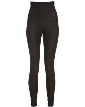 Terese Sydonna High Waist Stretchy Knit Leggings - Black