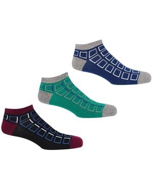 Peper Harow - Made in England Cube Trainer Socks – Bundle - Blue