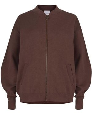 SALANIDA Onda 100% Merino Bomber Jacket Chocolate - Brown