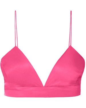 AGGI by HALEWSKI Asha Satin Barbie Pink Bralette Top