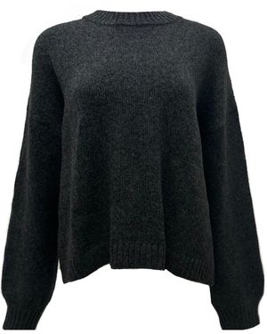Earth Body Everest Drop Shoulder Knit Jumper - Black