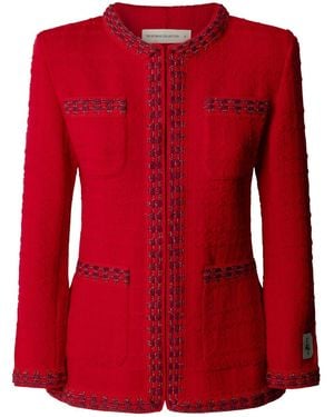 The Extreme Collection Knit Jacket With Geometric Braiding Structured