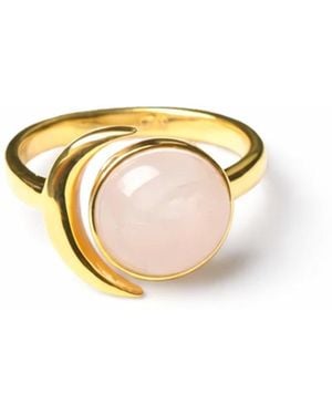 Ormiro Eclipse Moonstone Vermeil Ring - Metallic