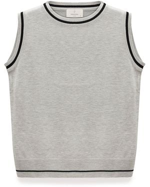 Peraluna Rina Knit Sleeveless Blouse - Gray